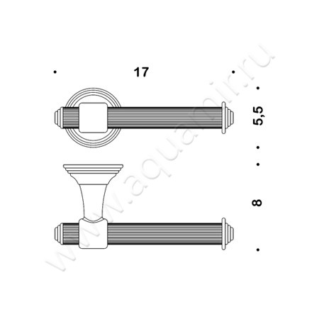 Бумагодержатель Colombo Hermitage B3308 размеры
