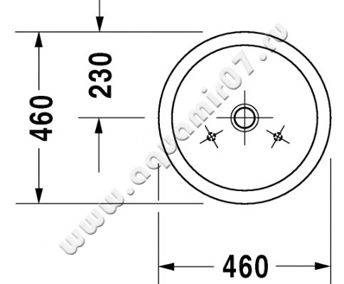 Раковина-чаша накладная Duravit Starck 1 0445460000 размеры