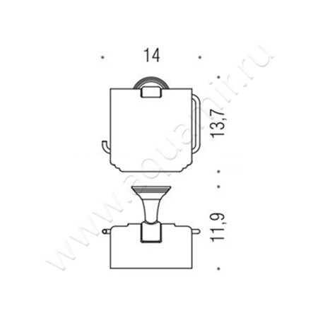 Бумагодержатель Colombo Hermitage B3391 размеры