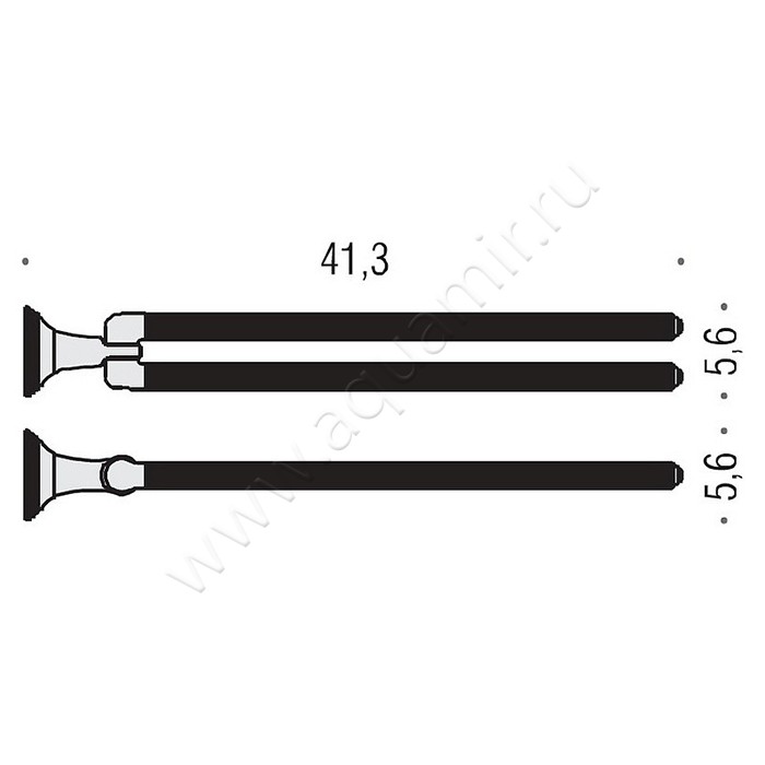 Полотенцедержатель Colombo Hermitage B3312.HPS размеры