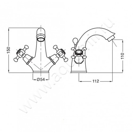Смеситель для раковины Migliore Lady 18817 размеры