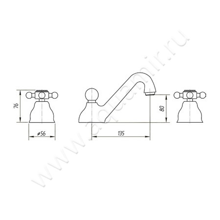 Смеситель для раковины Migliore Lady 18815 размеры