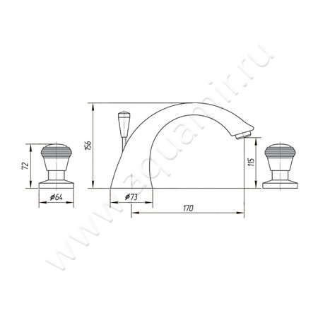 Смеситель для раковины Migliore Axo Swarovski ML.AXO-613F.DO размеры