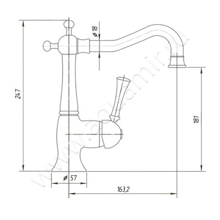 Смеситель для раковины Migliore Dallas 18598 размеры