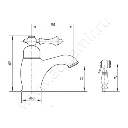 Смеситель для раковины Migliore Bomond 26887 размеры