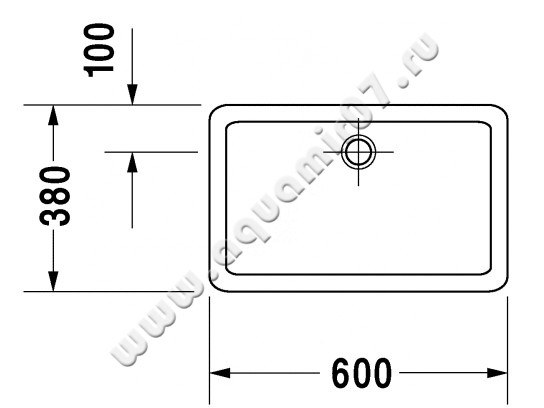 Раковина-чаша накладная Duravit Vero 0455600000 размеры