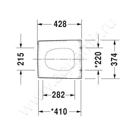 Крышка-сиденье Duravit Vero 0067690000 размеры
