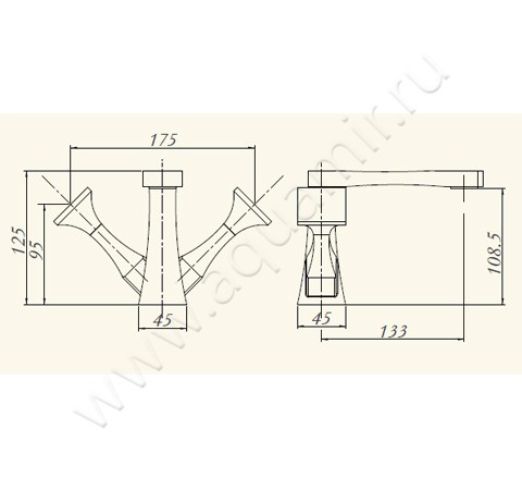 Смеситель для раковины Migliore Opera 24595 размеры