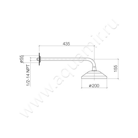Верхний душ Dornbracht Madison 28 545 977-09 размеры