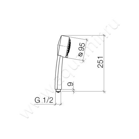 Душевая лейка Dornbracht Madison 28 002 978-08 размеры