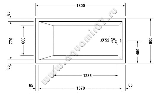 Ванна акриловая Duravit Starck 700050000000000 размеры