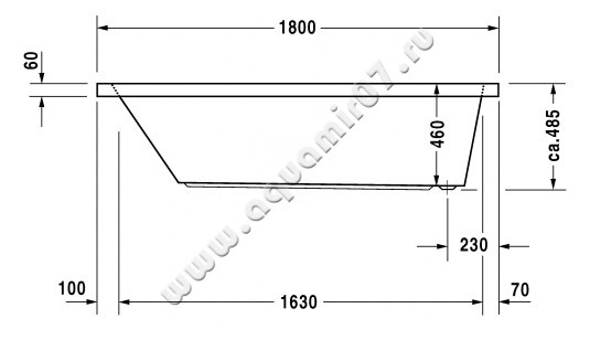 Ванна акриловая Duravit Starck 700050000000000 размеры