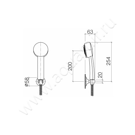 Душевой гарнитур Villeroy & Boch LaFleur 27 805 955-00 размеры