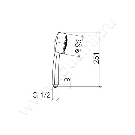 Душевая лейка Villeroy & Boch LaFleur 28 002 968-47 размеры