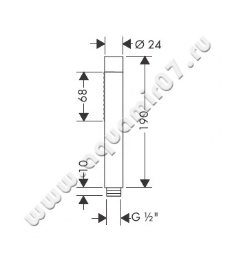 Душевая лейка Hansgrohe Axor Starck 28532000 размеры