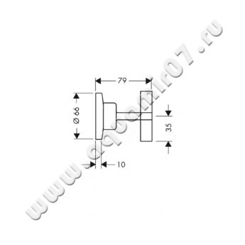 Вентиль Hansgrohe Axor Citterio 39965000 размеры