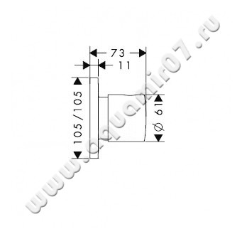 Переключатель Hansgrohe Axor Citterio M 34920000 размеры