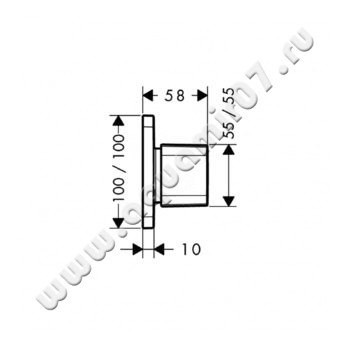 Переключатель Hansgrohe Axor Urquiola 11925000 размеры