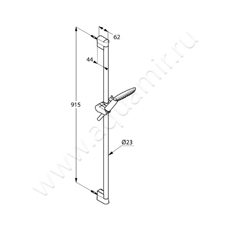 Душевой гарнитур Kludi FRESHLINE 6784005-00 размеры