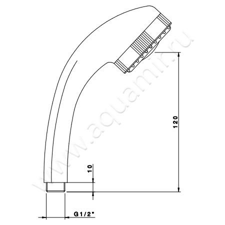 Душевая лейка Nicolazzi Doccia Collection C7105CR размеры
