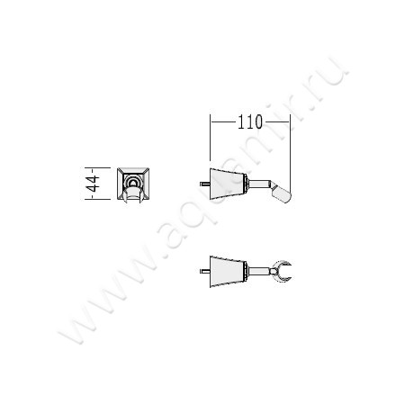 Держатель ручного душа Devon & Devon Time 2TIME237NK размеры