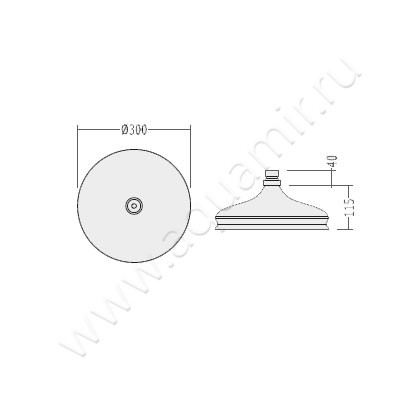 Верхний душ Devon & Devon Soffioni Doccia AQ5130/SNNKS размеры