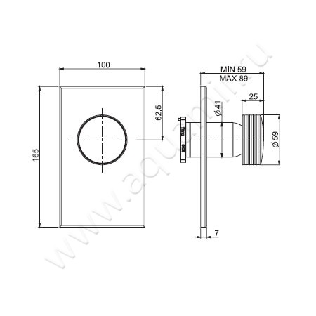 Встраиваемый смеситель для душа Carlo Frattini Texture F5609X1HCR размеры