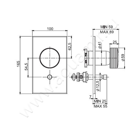 Встраиваемый смеситель для душа Carlo Frattini Texture F5609X2HCR размеры