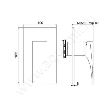 Встраиваемый смеситель для душа Carlo Frattini Zeta F3969X1SN размеры