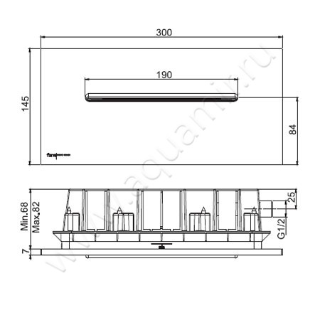 Верхний душ Carlo Frattini Wellness F2782CR размеры