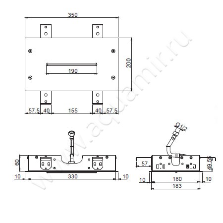 Верхний душ Carlo Frattini Wellness F2810CR размеры