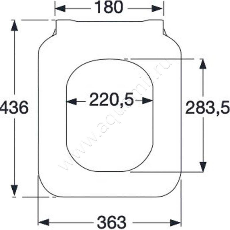 Крышка-сиденье Villeroy & Boch Venticello 9M79 S1 01 размеры