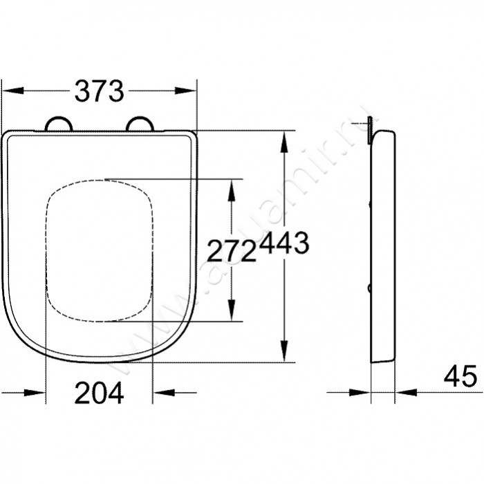 Унитаз подвесной Grohe EURO CERAMIC 39328000 размеры