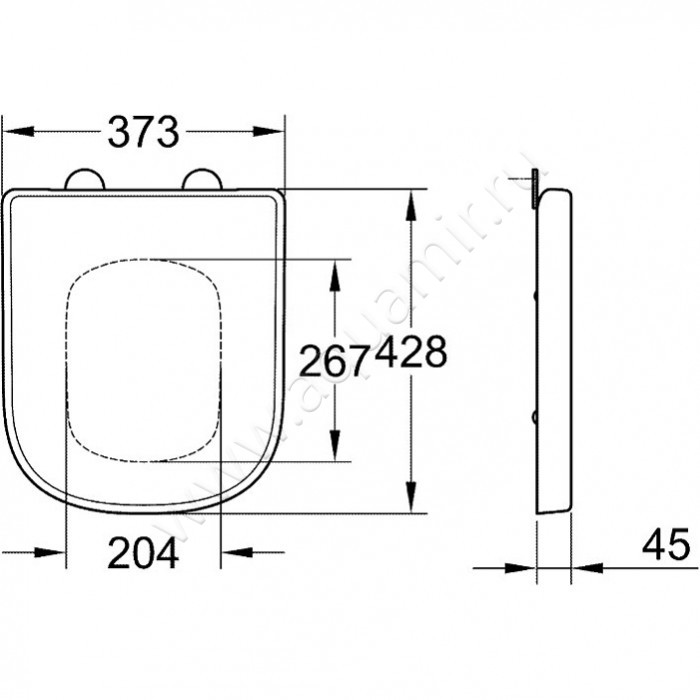 Унитаз подвесной Grohe EURO CERAMIC 3920600H размеры