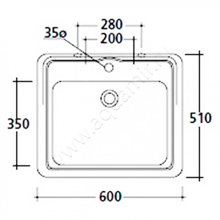 Раковина подвесная Galassia Ethos 8416M размеры