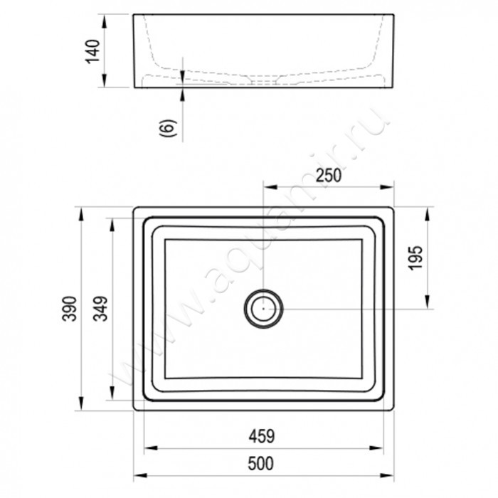 Раковина-чаша накладная Ravak Formy XJL01250000 размеры