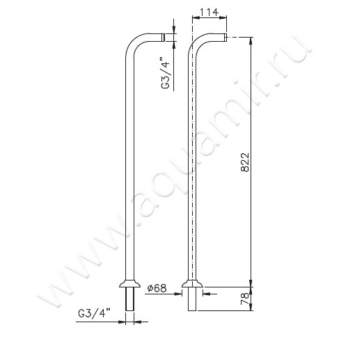 Колонны напольные Nicolazzi Doccia Collection 5574GB размеры