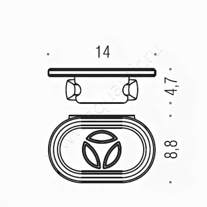 Мыльница настенная Colombo Road B8001.000 размеры