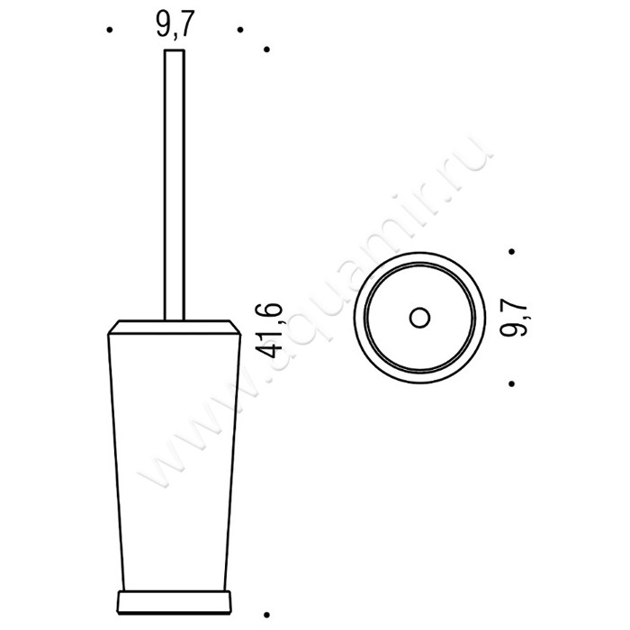 Ершик напольный Colombo Road B8006 размеры