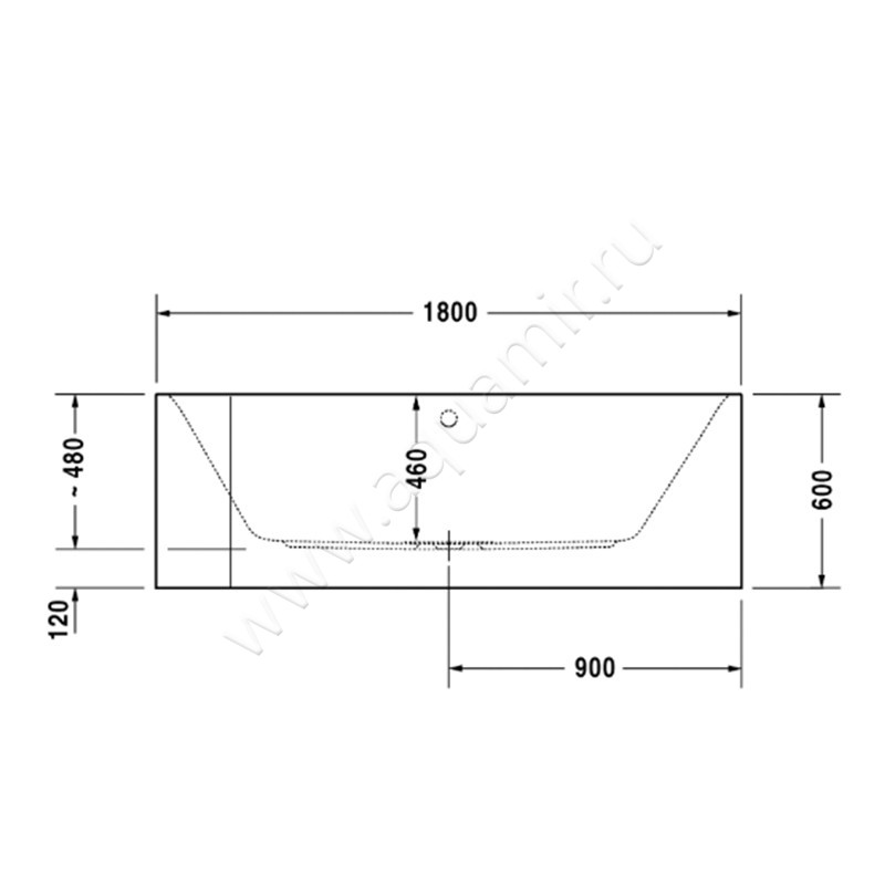 Акриловая ванна Duravit Happy D.2 700317000000000 размеры