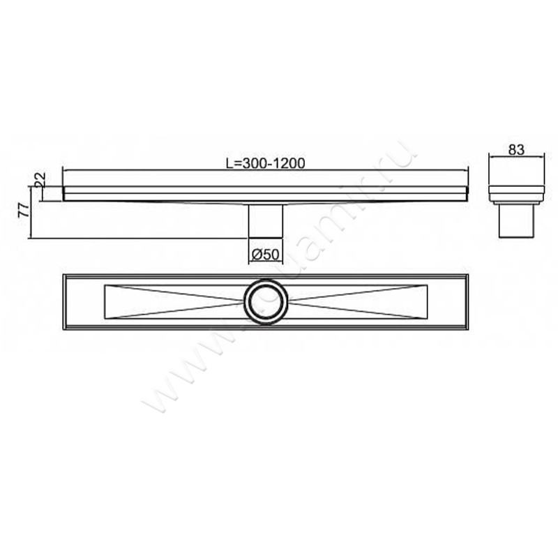Душевой лоток RGW SDR-02-Q 21210212-02 размеры