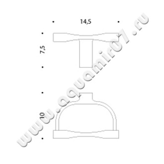 Бумагодержатель Colombo Luna B0108.000 размеры