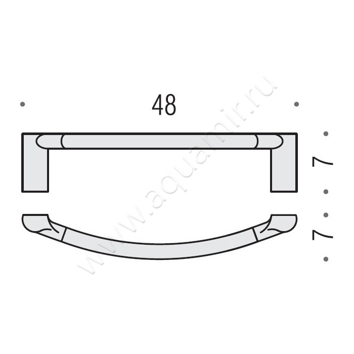 Полотенцедержатель Colombo Luna B0109.000 размеры