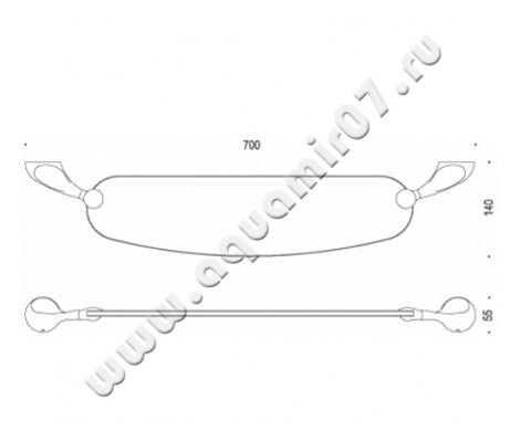 Полка Colombo Melo B1216.000 размеры