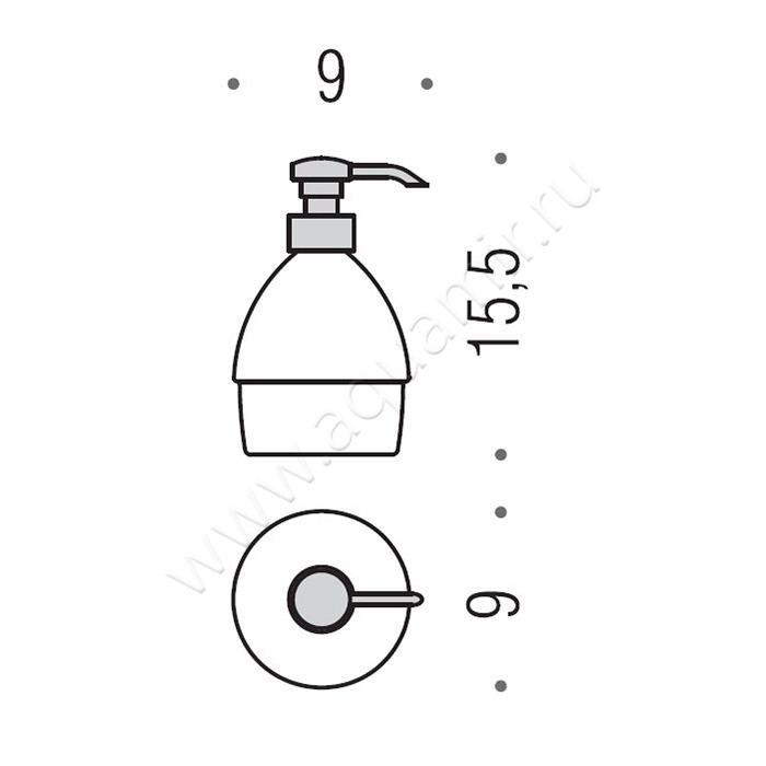 Дозатор Colombo Khala B9304.000 размеры