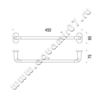 Полотенцедержатель Colombo Bart B2210.000 размеры