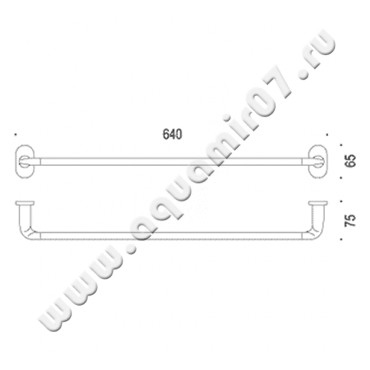 Полотенцедержатель Colombo Bart B2211.000 размеры
