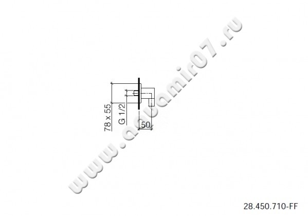 Шланговое соединение Dornbracht LULU 28 450 710-00 размеры
