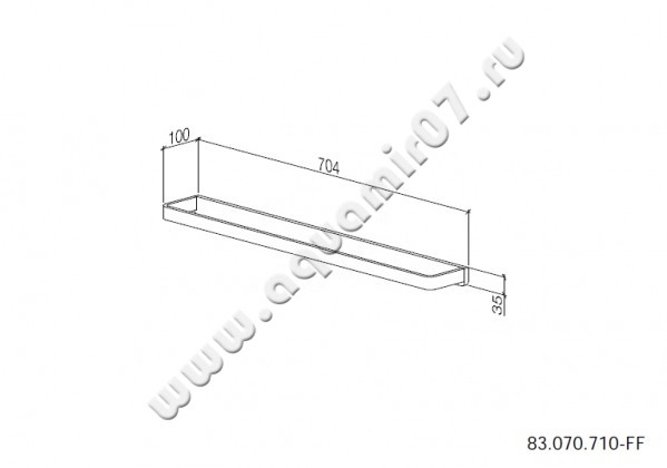 Полотенцедержатель Dornbracht LULU 83070710-00 размеры