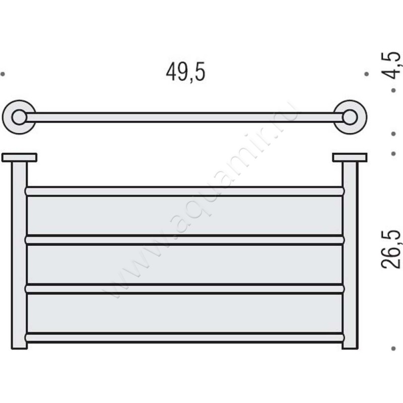 Полка для полотенец Colombo Plus W4987.000 размеры